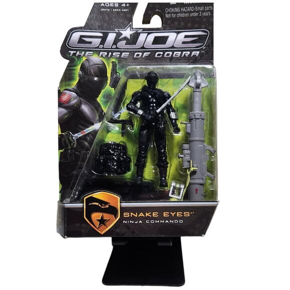 G.I. Joe The Rise Of Cobra Snake Eyes Ninja Commando 4" Action Figure 2009 New - Picture 1 of 7